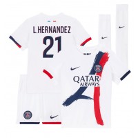 Camisa de time de futebol Paris Saint-Germain Lucas Hernandez #21 Replicas 2º Equipamento Infantil 2024-25 Manga Curta (+ Calças curtas)